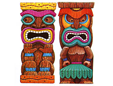 Tiki Island Pole Scene Setters