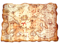 4funpartiescom plastic treasure map