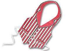 Plastic Red & White Stripe Vest