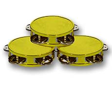 3.5 inch Metallic Gold Mini Tambourines