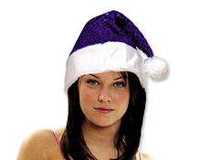 Blue Sequin Holiday Hat