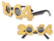 2014 Gold Glitter Glasses