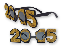 2015 Gold Glitter Glasses