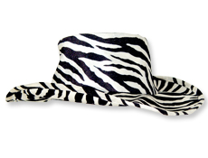 Zebra Print Cowboy Hat